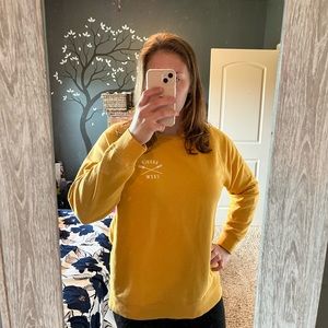 Old Navy Yellow “Brunch Crew” Crewneck